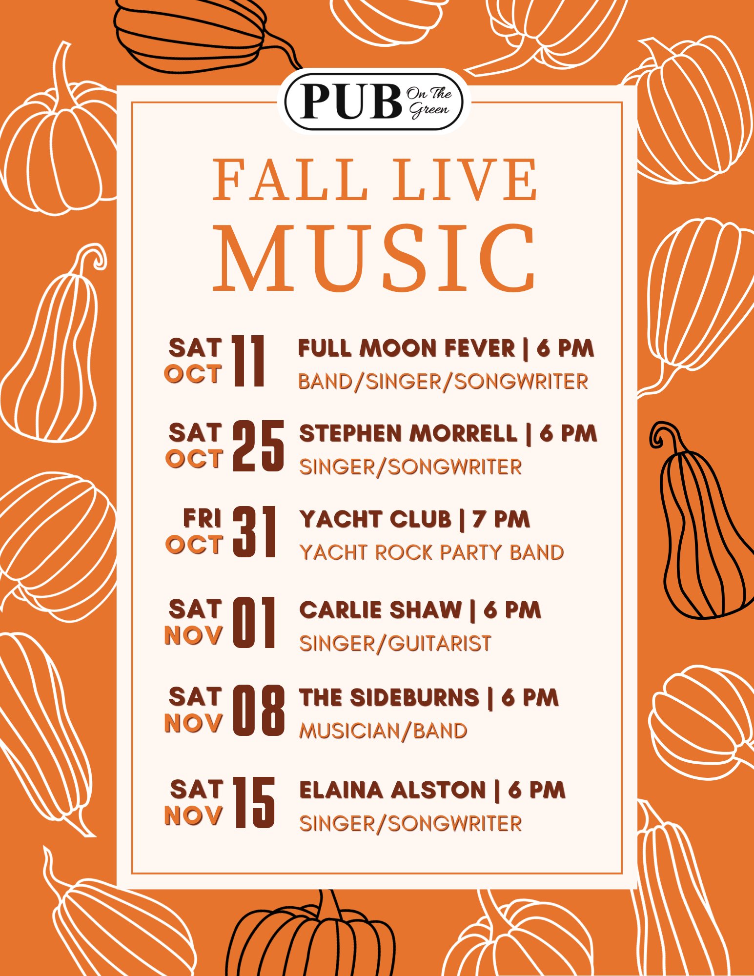 FALL LIVE MUSIC